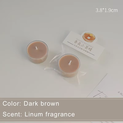 1/5Pcs Wholesale Colorful round Small Tea Wax Fragrance Gift Ambience Wedding Companion Gift Handmade Scented Candles Decorative