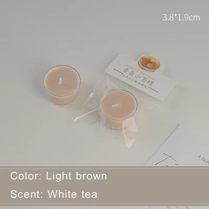 1/5Pcs Wholesale Colorful round Small Tea Wax Fragrance Gift Ambience Wedding Companion Gift Handmade Scented Candles Decorative