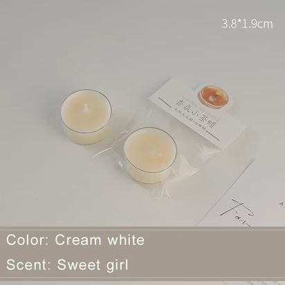 1/5Pcs Wholesale Colorful round Small Tea Wax Fragrance Gift Ambience Wedding Companion Gift Handmade Scented Candles Decorative