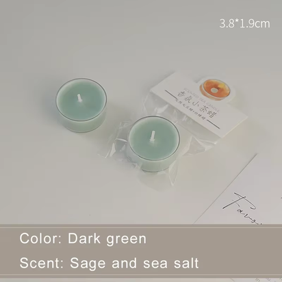 1/5Pcs Wholesale Colorful round Small Tea Wax Fragrance Gift Ambience Wedding Companion Gift Handmade Scented Candles Decorative