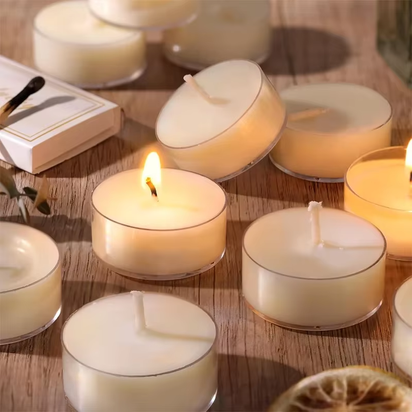 1/5Pcs Wholesale Colorful round Small Tea Wax Fragrance Gift Ambience Wedding Companion Gift Handmade Scented Candles Decorative