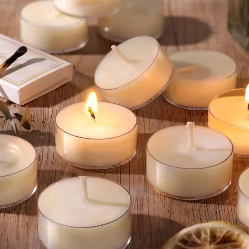 1/5Pcs Wholesale Colorful round Small Tea Wax Fragrance Gift Ambience Wedding Companion Gift Handmade Scented Candles Decorative