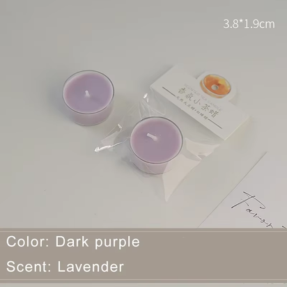 1/5Pcs Wholesale Colorful round Small Tea Wax Fragrance Gift Ambience Wedding Companion Gift Handmade Scented Candles Decorative