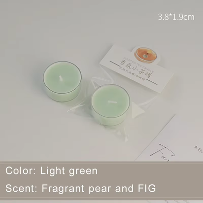 1/5Pcs Wholesale Colorful round Small Tea Wax Fragrance Gift Ambience Wedding Companion Gift Handmade Scented Candles Decorative