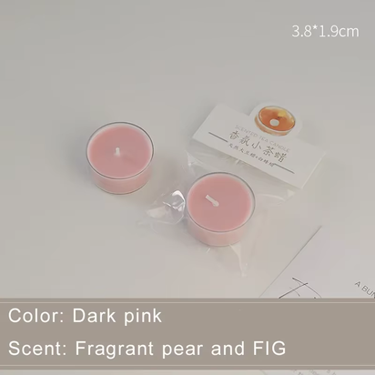 1/5Pcs Wholesale Colorful round Small Tea Wax Fragrance Gift Ambience Wedding Companion Gift Handmade Scented Candles Decorative