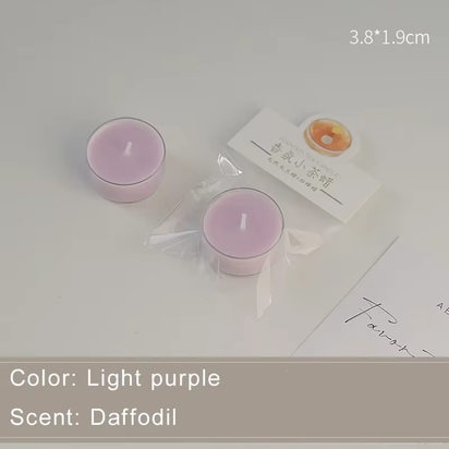 1/5Pcs Wholesale Colorful round Small Tea Wax Fragrance Gift Ambience Wedding Companion Gift Handmade Scented Candles Decorative