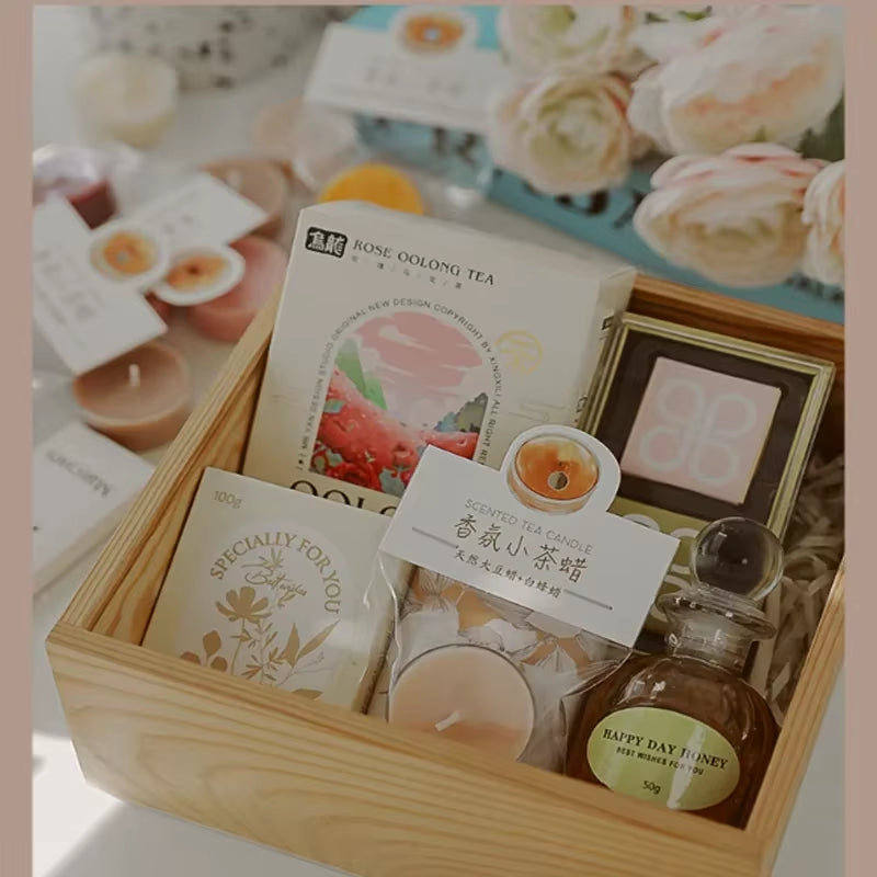 1/5Pcs Wholesale Colorful round Small Tea Wax Fragrance Gift Ambience Wedding Companion Gift Handmade Scented Candles Decorative