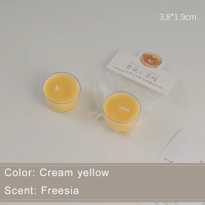 1/5Pcs Wholesale Colorful round Small Tea Wax Fragrance Gift Ambience Wedding Companion Gift Handmade Scented Candles Decorative