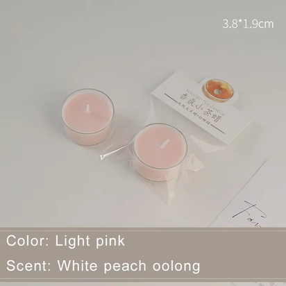 1/5Pcs Wholesale Colorful round Small Tea Wax Fragrance Gift Ambience Wedding Companion Gift Handmade Scented Candles Decorative