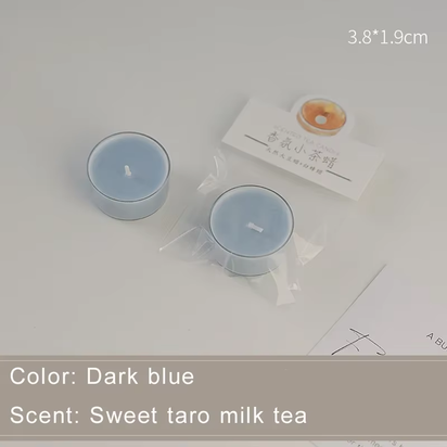 1/5Pcs Wholesale Colorful round Small Tea Wax Fragrance Gift Ambience Wedding Companion Gift Handmade Scented Candles Decorative