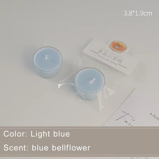 1/5Pcs Wholesale Colorful round Small Tea Wax Fragrance Gift Ambience Wedding Companion Gift Handmade Scented Candles Decorative